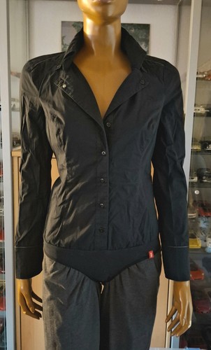 Schwarzer damen bodysuit bluse - schwarzer,