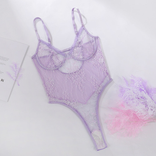 Sexy dessous body damen lila - body,