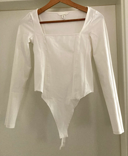 Damen body weiß langarm - h&m,