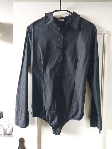 Blusenbody langarm schwarz